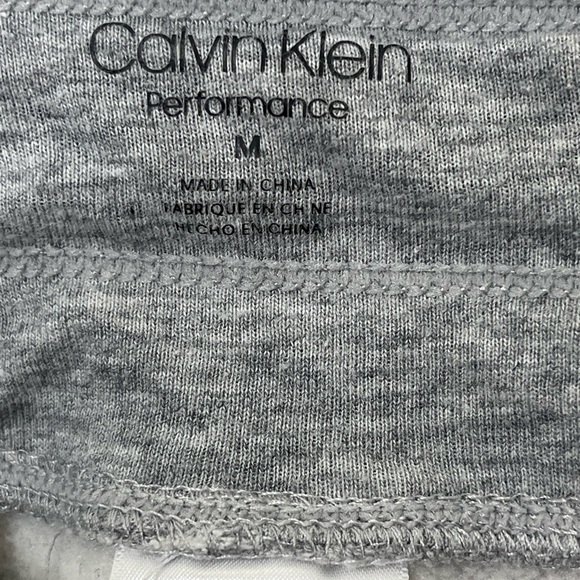 Calvin Klein Performance Medium Light Tie  Waist Gray Sweatpants - Picture 8 of 9